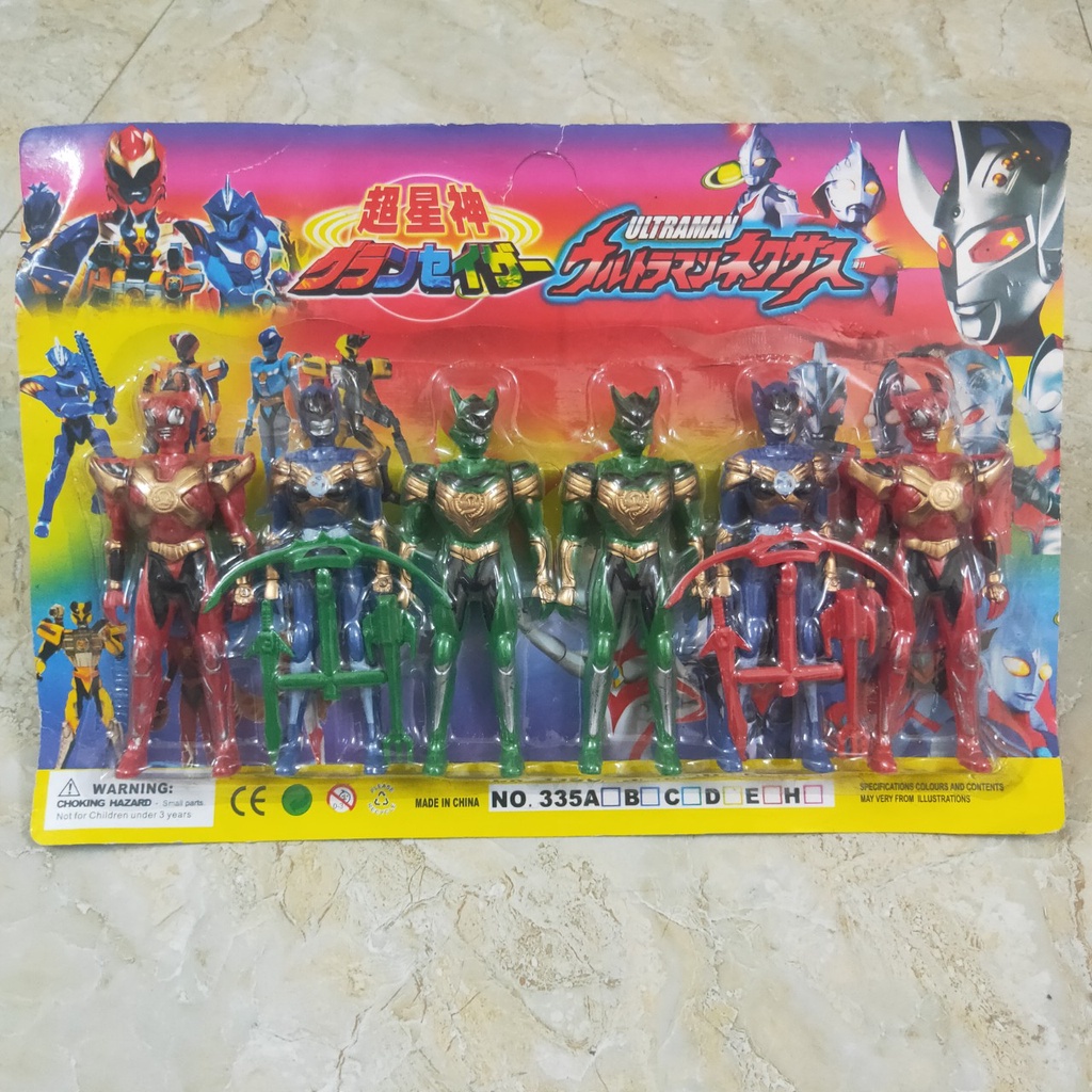 Bộ đồ chơi siêu nhân 6 anh em (kèm vũ khí)