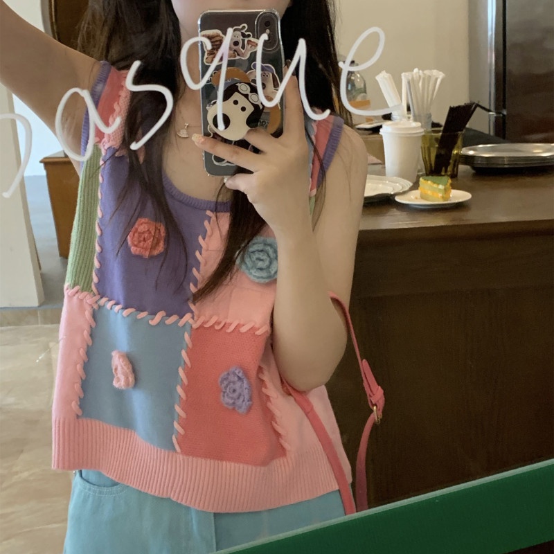 Áo Dệt Kim Sát Nách Thời Trang Cá Tính Trẻ Trung