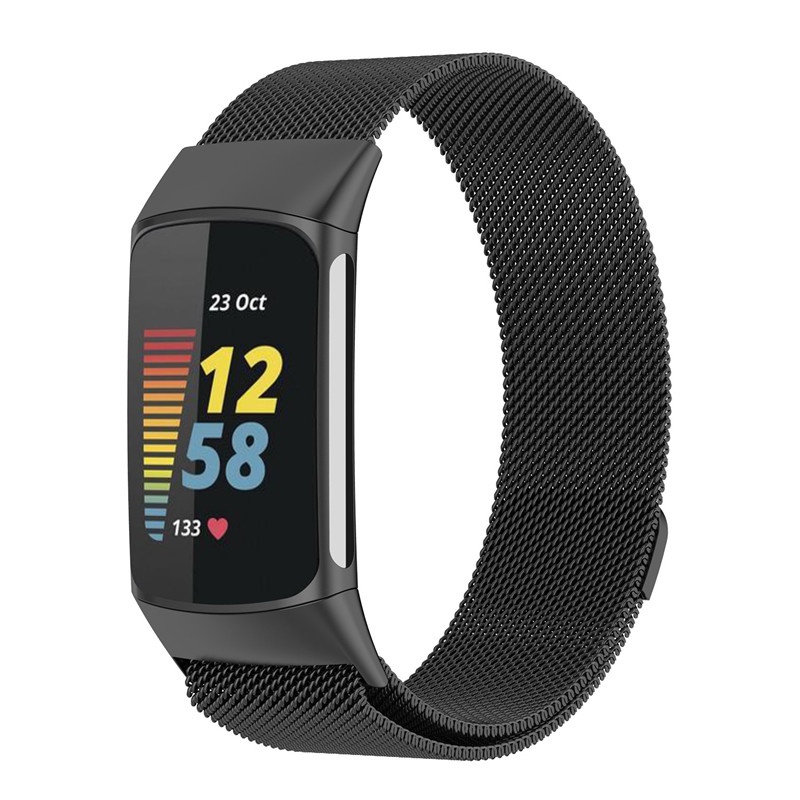 Dây Đeo Thay Thế Chất Liệu Thép Không Gỉ Dạng Lưới Cho fitbit charge 5