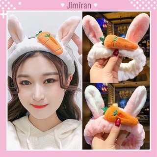 Băng đô cài tóc rửa mặt hàn quốc tai thỏ carot cao cấp cute jimiran bd05