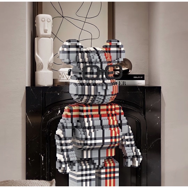 Đồ chơi lắp ráp lego Gấu Bearbrick lớn 73 cm mô hình Ironbrick Iron man Kaws trang trí nhà cửa