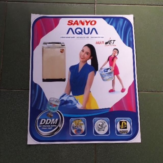 Tem dán máy giặt Sanyo