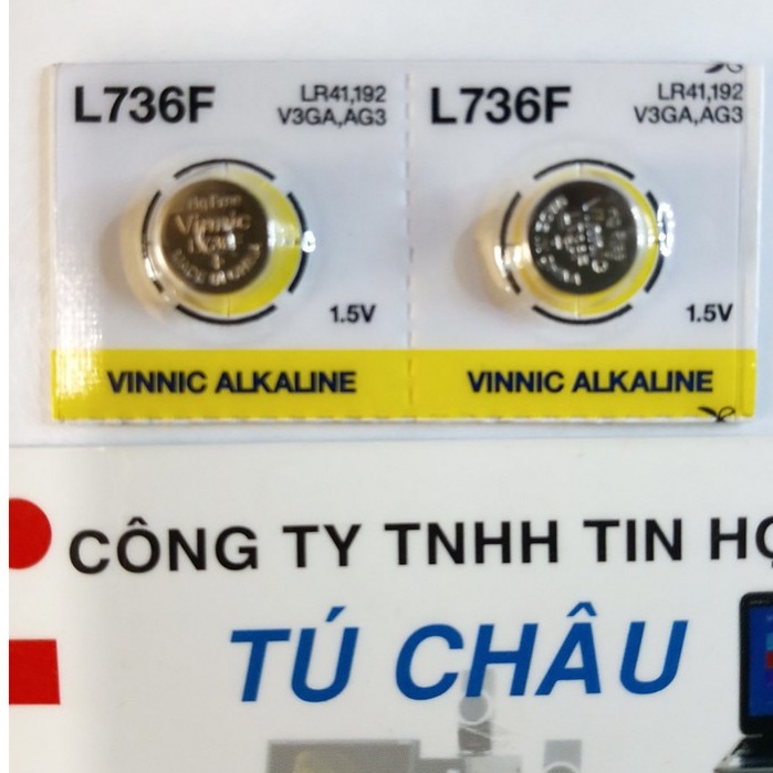 Pin Alkaline L736F, LR41, 192, V3GA, AG3, 92A - 1.5V: VINNIC