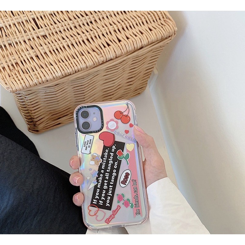 Ốp lưng GẤU & CHERRY VIỀN CHỐNG SHOCK (k kèm skin hologram, mua skin inbox shop gửi link) | BigBuy360 - bigbuy360.vn