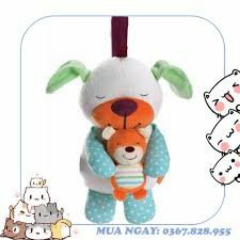 Cún Bông Ru Ngủ Có Nhạc Cho Bé, Có Thể Treo Nôi Cũi, Chính Hãng Infantino - 6323