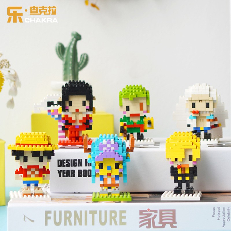 Mô hình one piece lego 3d 100 nhân vật đồ chơi lắp ráp one piece 200-400 chi tiết