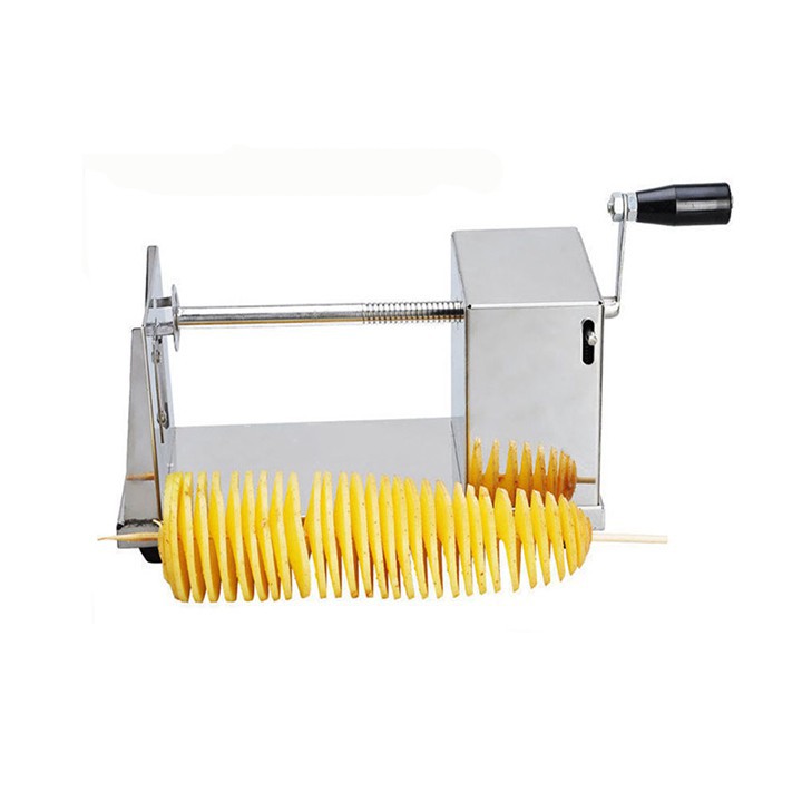 Dụng cụ gọt khoai tây lốc xoáy inox siêu bền tặng 2 dao