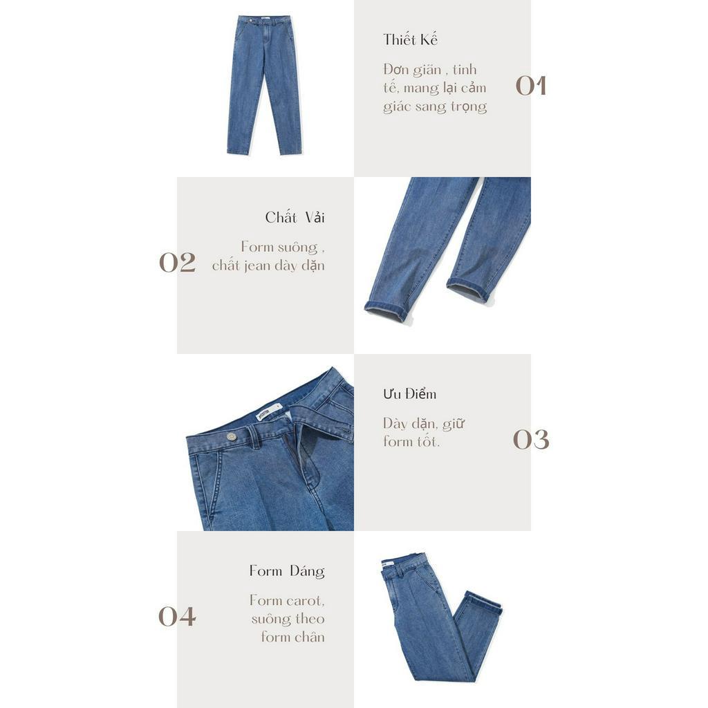 [Mã BYCO50KT8 giảm ngay 50K đơn 0K] Quần Jeans Dài Nam BY COTTON Light Blue Trouser