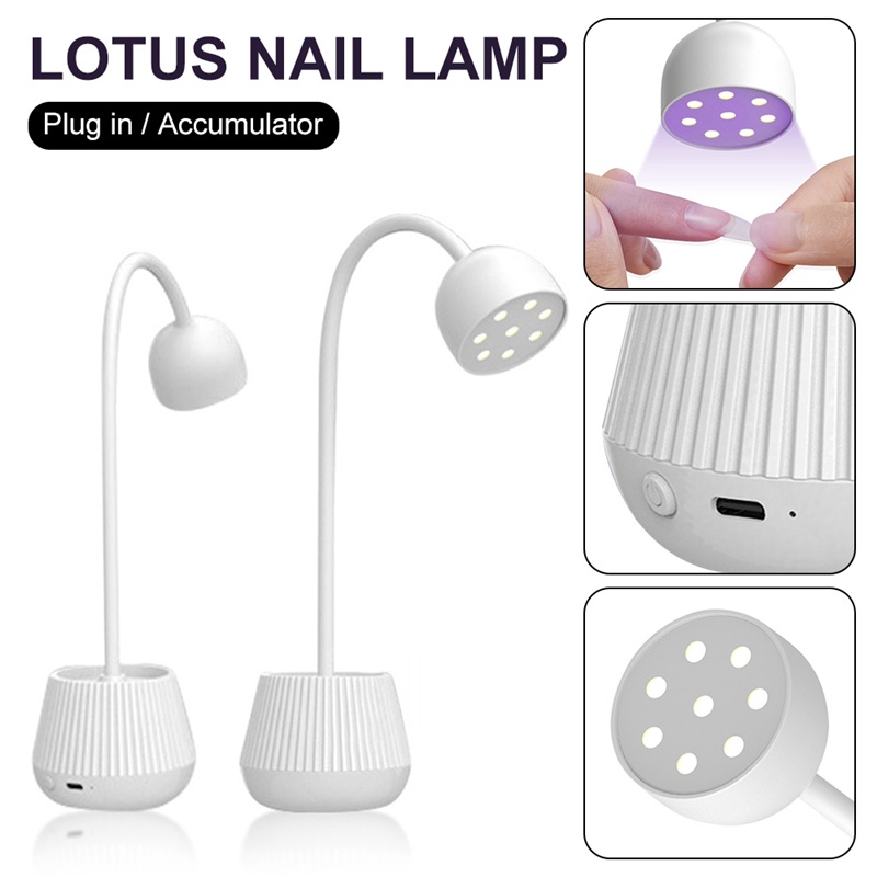 Đèn UV/LED Làm Khô Móng 8 Hạt Nhanh Chóng Có Thể Sạc Lại