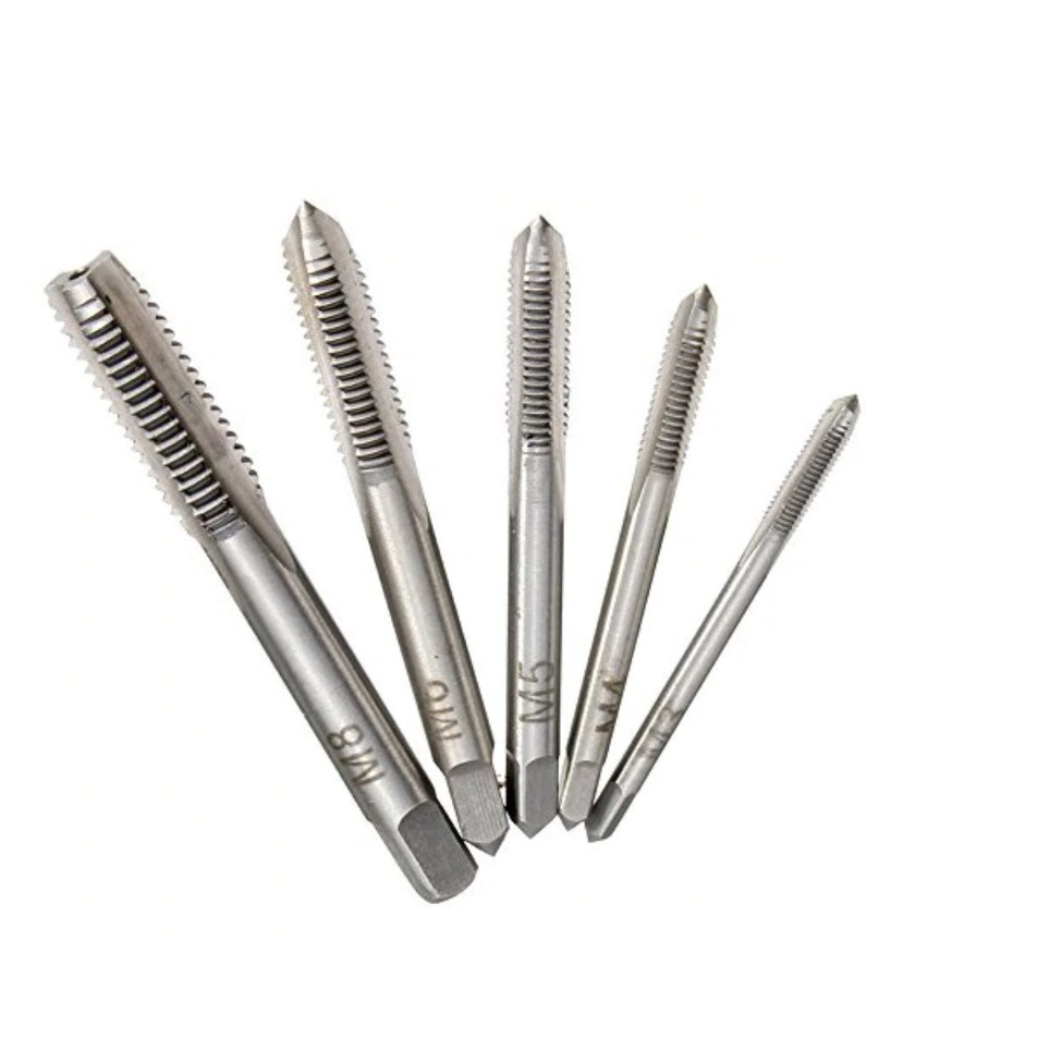 Tay Quay Taro Tự Động Dài 100mm m3-m8 Kèm 5 Mũi Ta Rô, Bộ Taro Tạo Ren