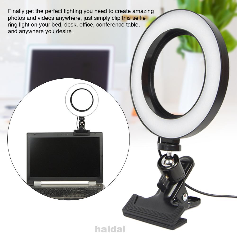 Makeup Broadcast USB Powered Video Photo Studio Photographic Live Stream Self Ring Light