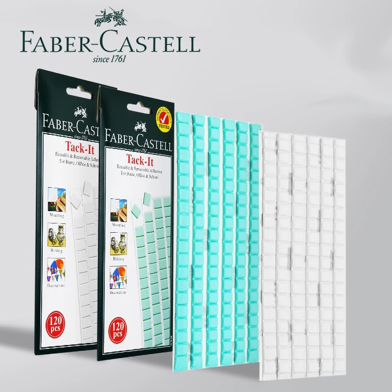 Đất Sét Dính Faber-Castell Tack-It Set 42/90 Miếng Vuông