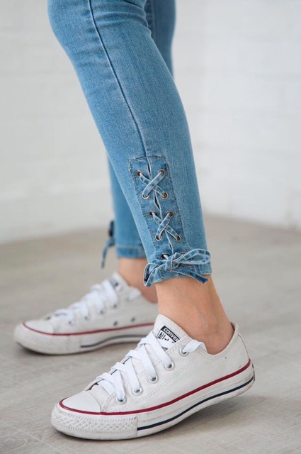 Quần skinny 9 tấc line đan dây Orchid