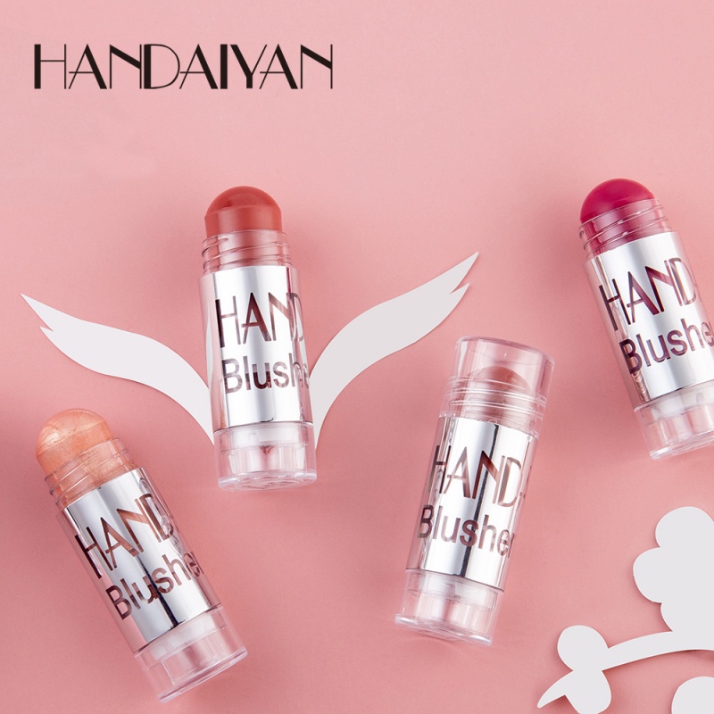 [Hàng mới về] Thỏi kem má hồng HANDAIYAN có 8 màu sắc tùy chọn hỗ trợ bắt sáng làm đẹp