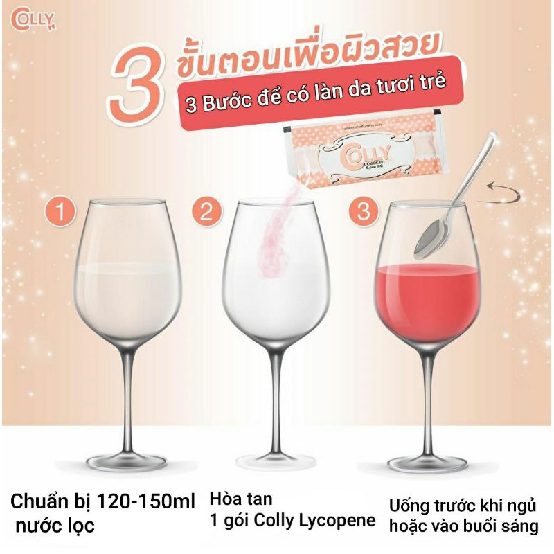Bột uống trắng da Colly Collagen 6500mg (Hàng nhập khẩu chính hãng từ Thailand) NHẬP MÃ DUNG420K GIẢM 10K MUA COLLAGEN