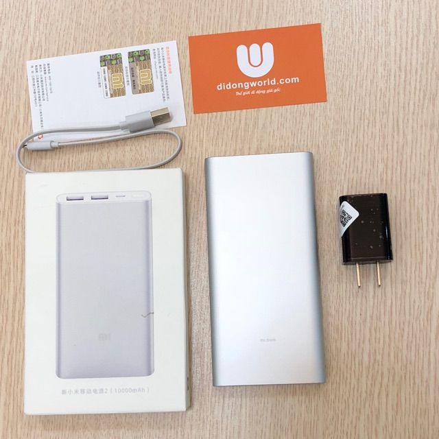 Pin dự phòng Xiaomi Gen 2 2018 tặng củ sạc Xiaomi