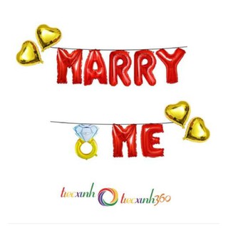 Bộ bong bóng marry me trang trí cầu hôn, đám cưới