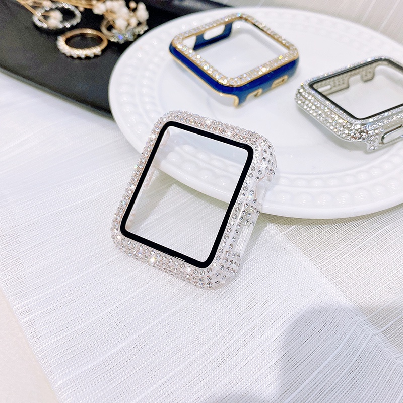 Ốp kính cường lực bảo vệ màn hình thích hợp cho Apple Watch 38mm 40mm 44mm 42mm 6 5 4 SE 3 2