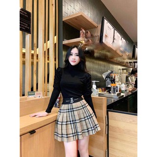 Chân váy kẻ Burberry