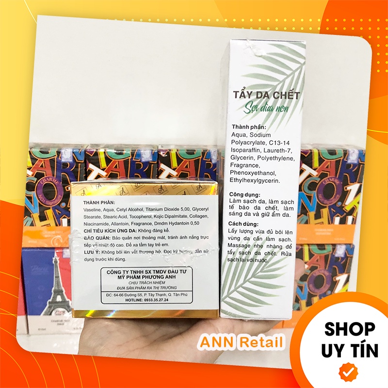 [Chính hãng] Combo Tẩy tế bào sợi dừa non A Cosmetics + Kem Face Pháp A Mỹ phẩm Phương Anh