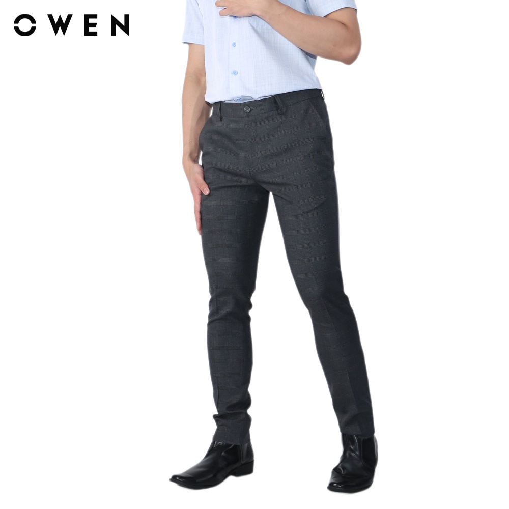 Quần tây Nam Owen Nano Trendy Ghi đen - QD23504