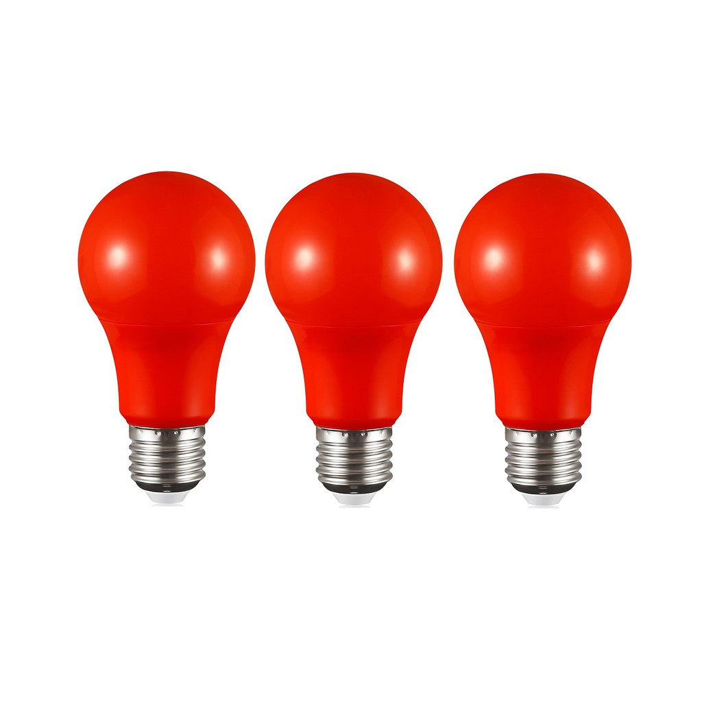 3 bóng đèn trang trí Đỏ Led A40 1W E27