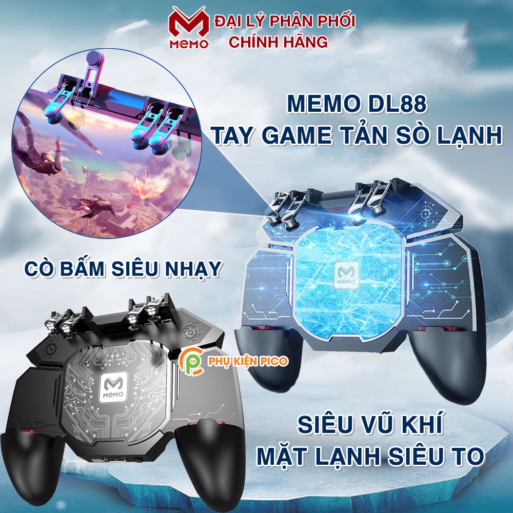 Quạt tản nhiệt điện thoại sò lạnh MEMO DL05/DL02/DL06/DL03/AK03/DL07/DL08/CX01/K3/K4 Pro Nút chơi game auto tap Bắn PUBG