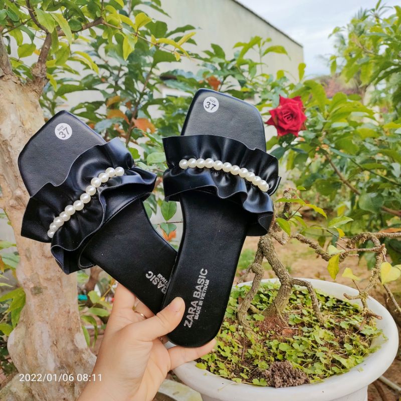 Dép bigsize bảng ngang phối ngọc