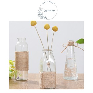 ♥️FREESHIP♥️Lọ thủy tinh🌸Trang Trí Nhà Vintage Kèm Dây Thừng