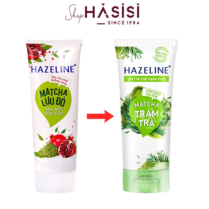 Sữa Rửa Mặt Ngừa Mụn HAZELINE - Matcha Tràm Trà 100g
