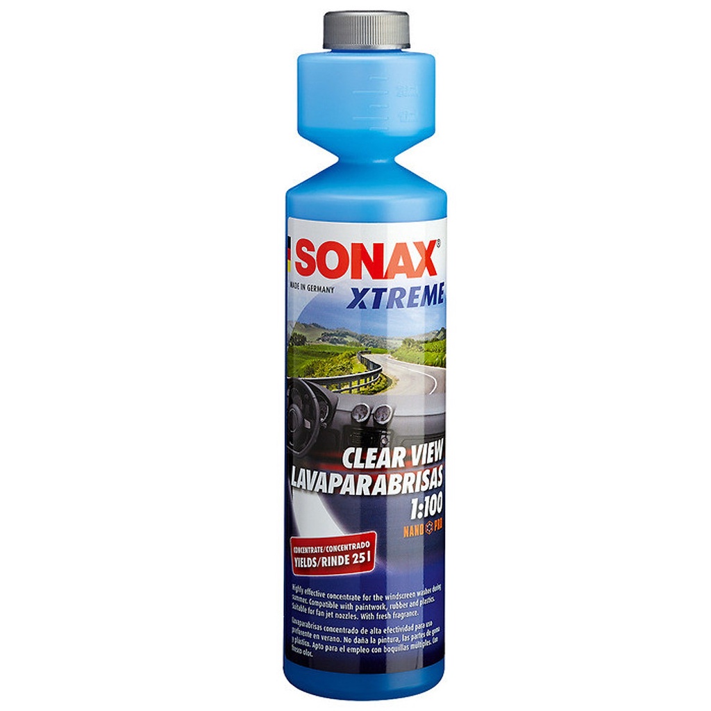 Dung dịch đậm đặc vệ sinh kính lái ô tô có hiệu ứng Nano - Sonax Xtreme Clear View 271141 250ml