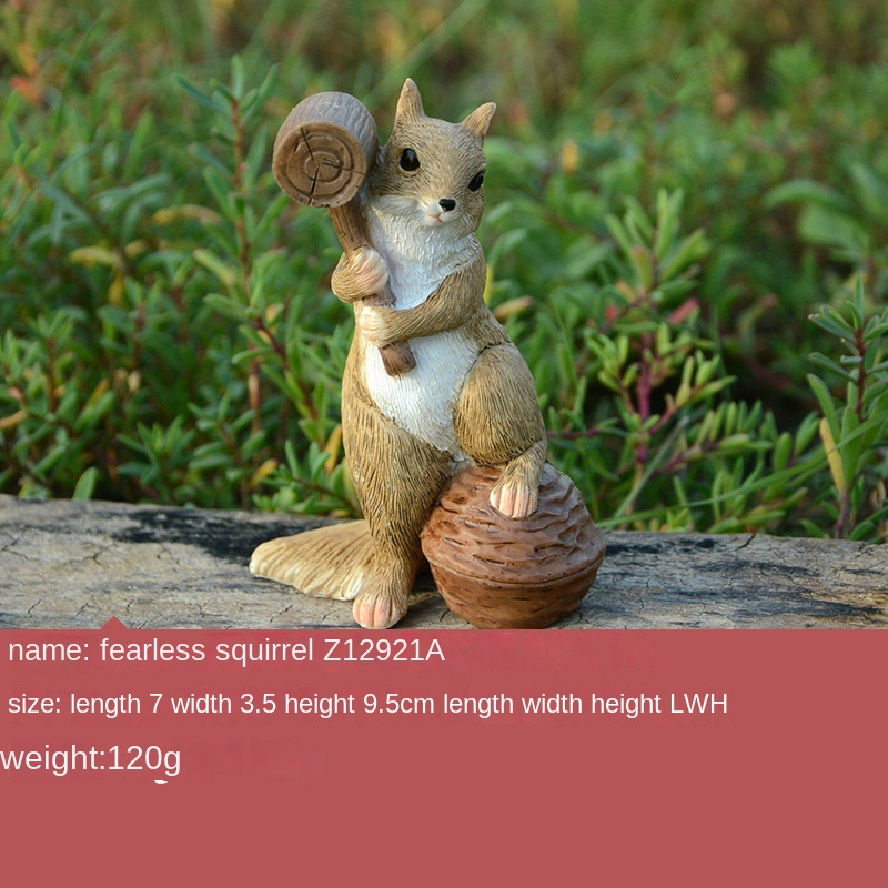 Đồ Trang Trí Hồ Cá Hình Con Sóc Bằng Nhựa Dễ Thương Sáng Tạo