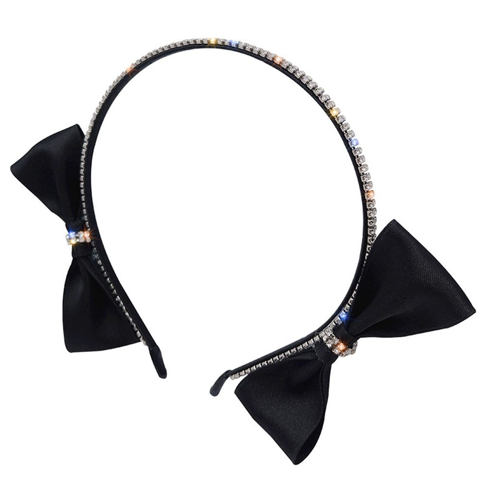 Cài tóc đính nơ và kim cương giả phong cách Hàn Quốc cổ điển hợp thời trang