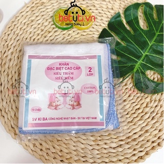 Khăn xô sữa 2 lớp Kiba( 1 chục)