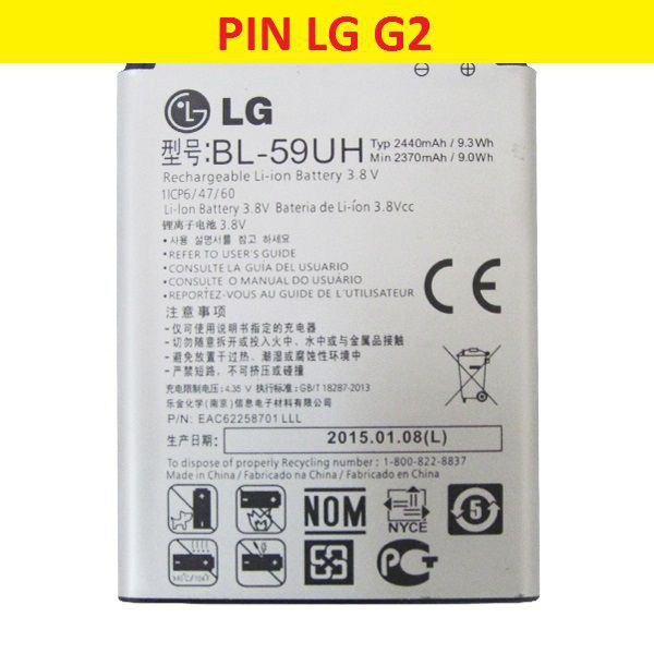 Pin LG BL - 59UH của máy LG G2 mini mới 100% có bảo hành