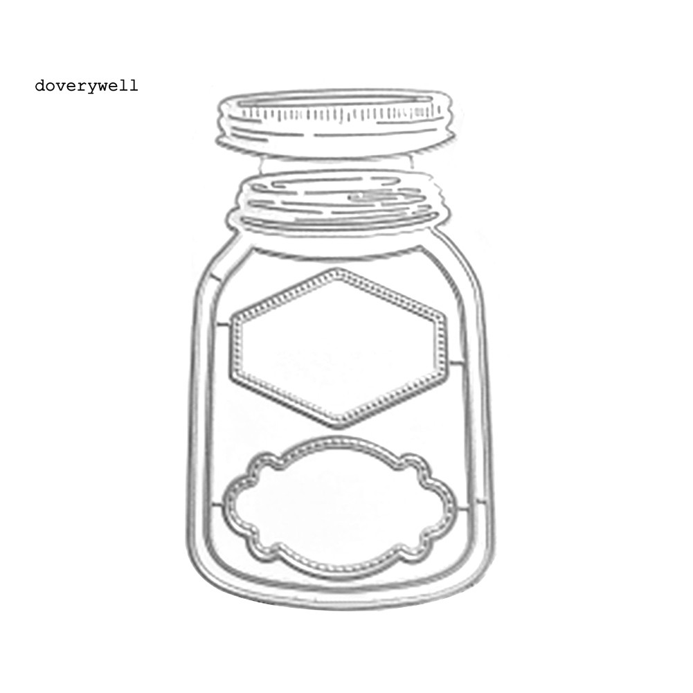 Khuôn Cắt Giấy Làm Từ Kim Loại Hình Lọ Đựng Kẹo