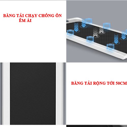 Máy Chạy Bộ,Máy Đi Bộ Điện Tử Gia Đình Có Điều Khiển Từ Xa (Băng Tải Chống Rung EVA )