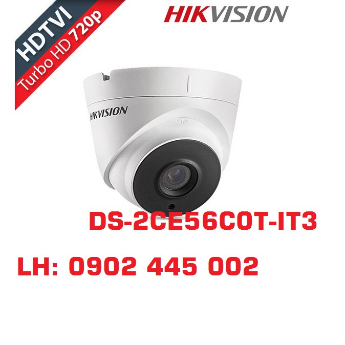 Camera Hik Thân Dome DS-2CE56C0T-IT3 - Bảo hành chính hãng 2 năm