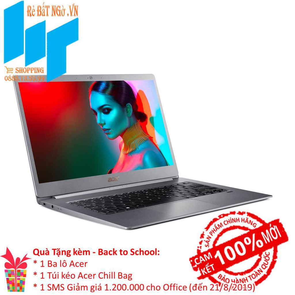 Laptop Acer Swift 5 SF514-53T-740R NX.H7KSV.002 14inch FHD_i7-8565U_8GB_256GB SSD_UHD 620_Win10_1 kg | WebRaoVat - webraovat.net.vn