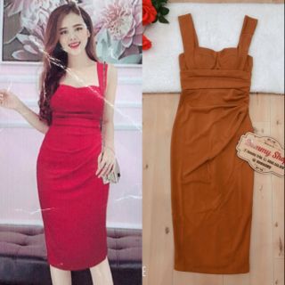 Đầm body 2 dây eo nhúng kiểu Cao Cấp