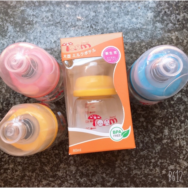 Bình Toom Nhật 80ml cổ hẹp cho bé sơ sinh