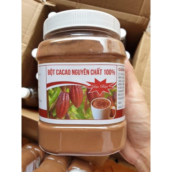 Bột Cacao nguyên chất Đăk Lăk 500g/ hộp, chống oxy hoá