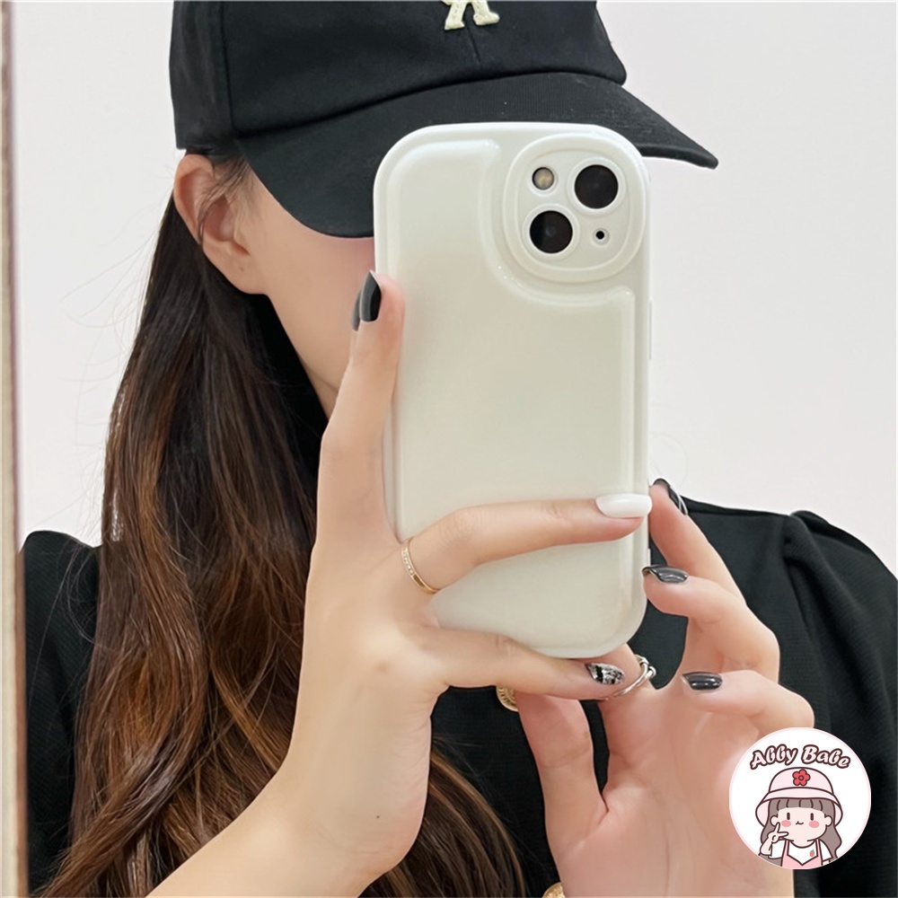 Ốp Điện Thoại TPU Mềm Mỏng Có Đệm Khí Chống Mồ Hôi Màu Trắng Cho IPhone 14 Pro Max 11 7Plus 13 12 11 Pro Max X XS XR