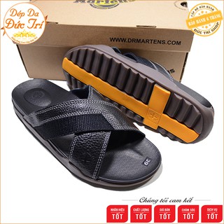 Dép Quai Ngang Nam Dr Martens Thái Lan, Dép Da Bò Đế Doctor Cao Cấp Dr4