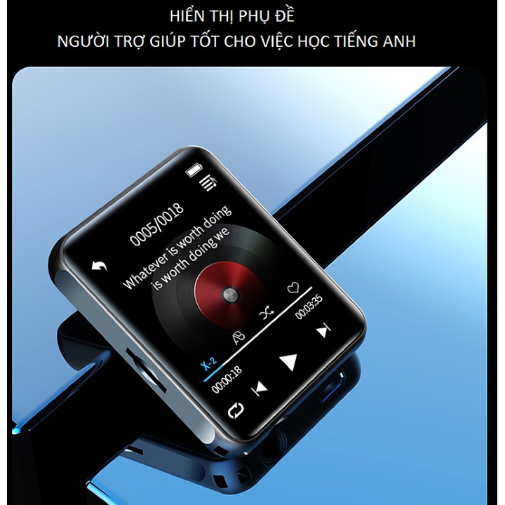 MÁY NGHE NHẠC MP3 BLUETOOTH RUIZU M9 BỘ NHỚ TRONG 16GB - MÁY NGHE NHẠC KHÔNG DÂY HỖ TRỢ ĐỌC SÁCH, XEM VIDEO