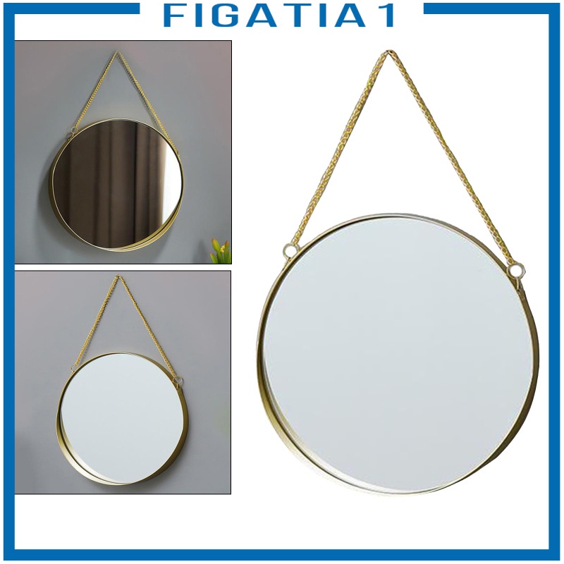 Gương Nhỏ Khung Kim Loại Treo Tường Trang Trí Nhà Tắm Phong Cách Vintage figatia1