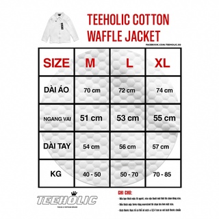 Thanh lý áo dính bẩn nhẹ giặt ra - Áo Khoác Unisex Waffle Trắng TeeHolic - THS
