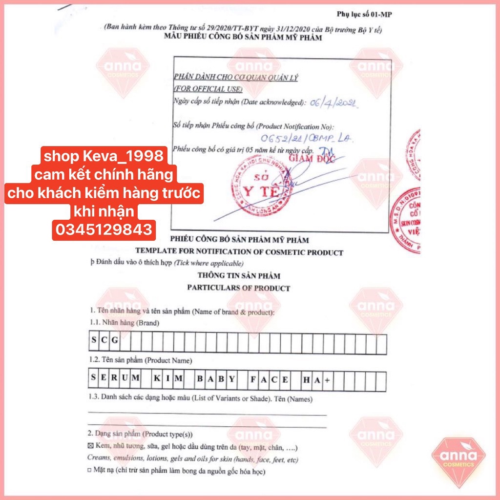 ( cam kết chính hãng ) SERUM KIM BABY FACE HA+ _ TINH CHẤT TRUYỀN TRẮNG KIM BABY FACE HA | BigBuy360 - bigbuy360.vn