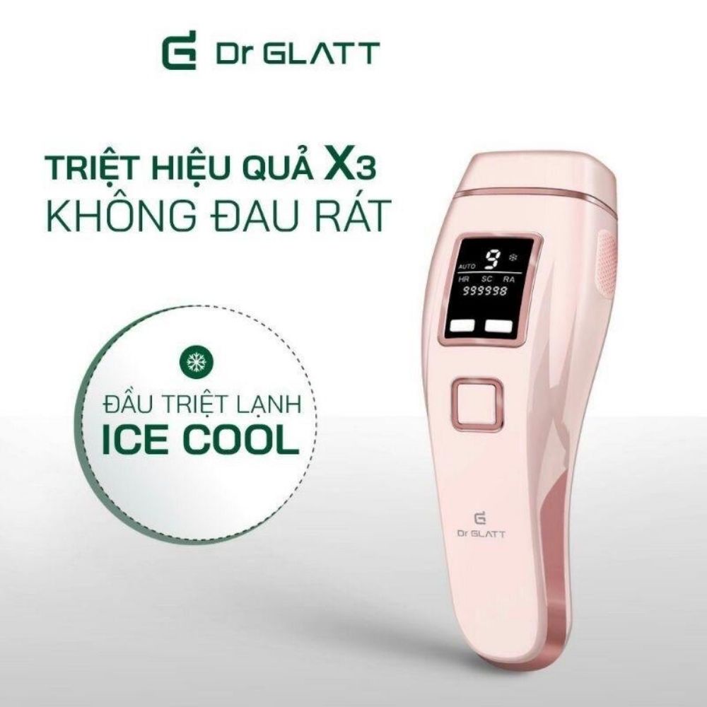Máy triệt lông mini Dr Glatt IPL PRO, triệt lông vĩnh viễn trẻ hóa làn da