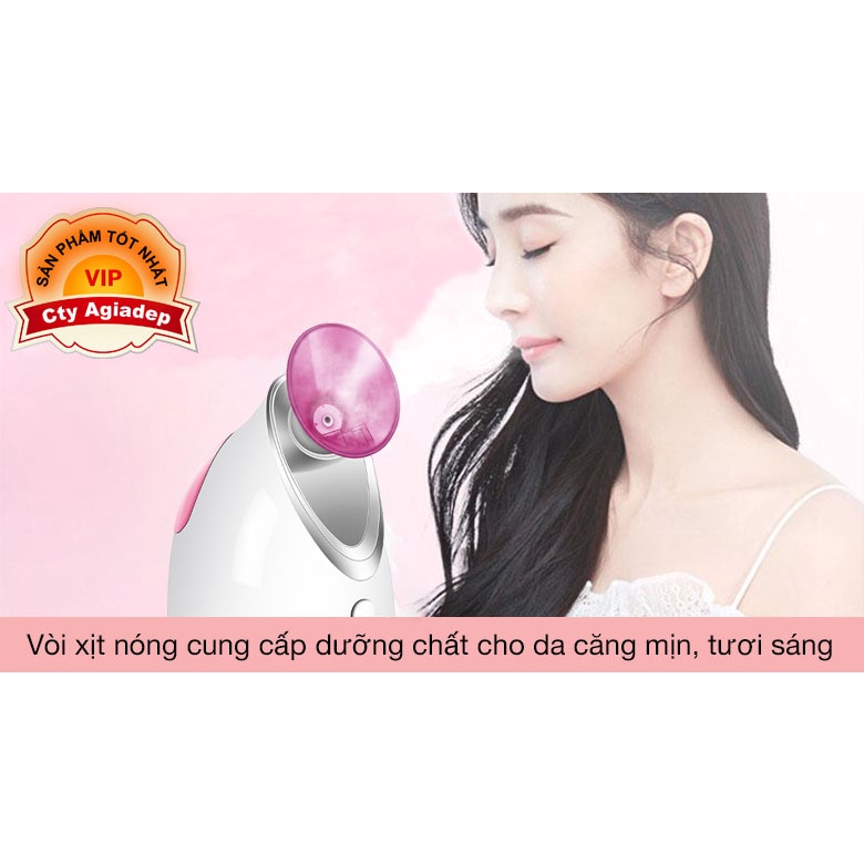 Xịt khoáng nóng Ionic Máy xông hơi mặt tạo ẩm cho da Máy xông hơi khử trùng bằng ozone Tiệt trùng hương thơm - Agiadep